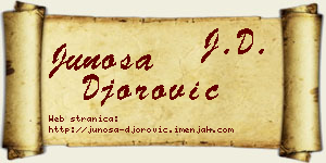 Junoša Đorović vizit kartica